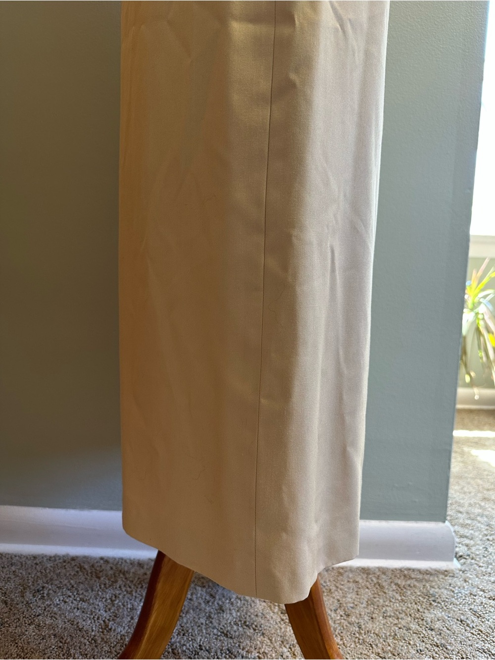 Vintage Talbots Silk Khaki Long Skirt - Picture 7 of 12